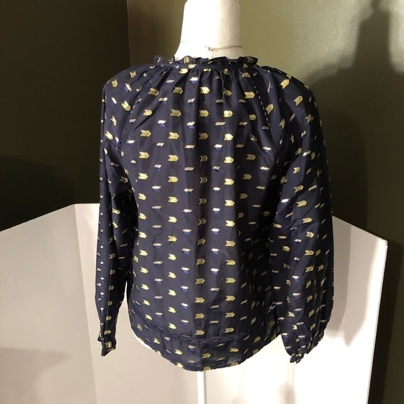 🆕 J. Crew Point Sur Ruffle Neck Popover Top - Picture 3 of 9